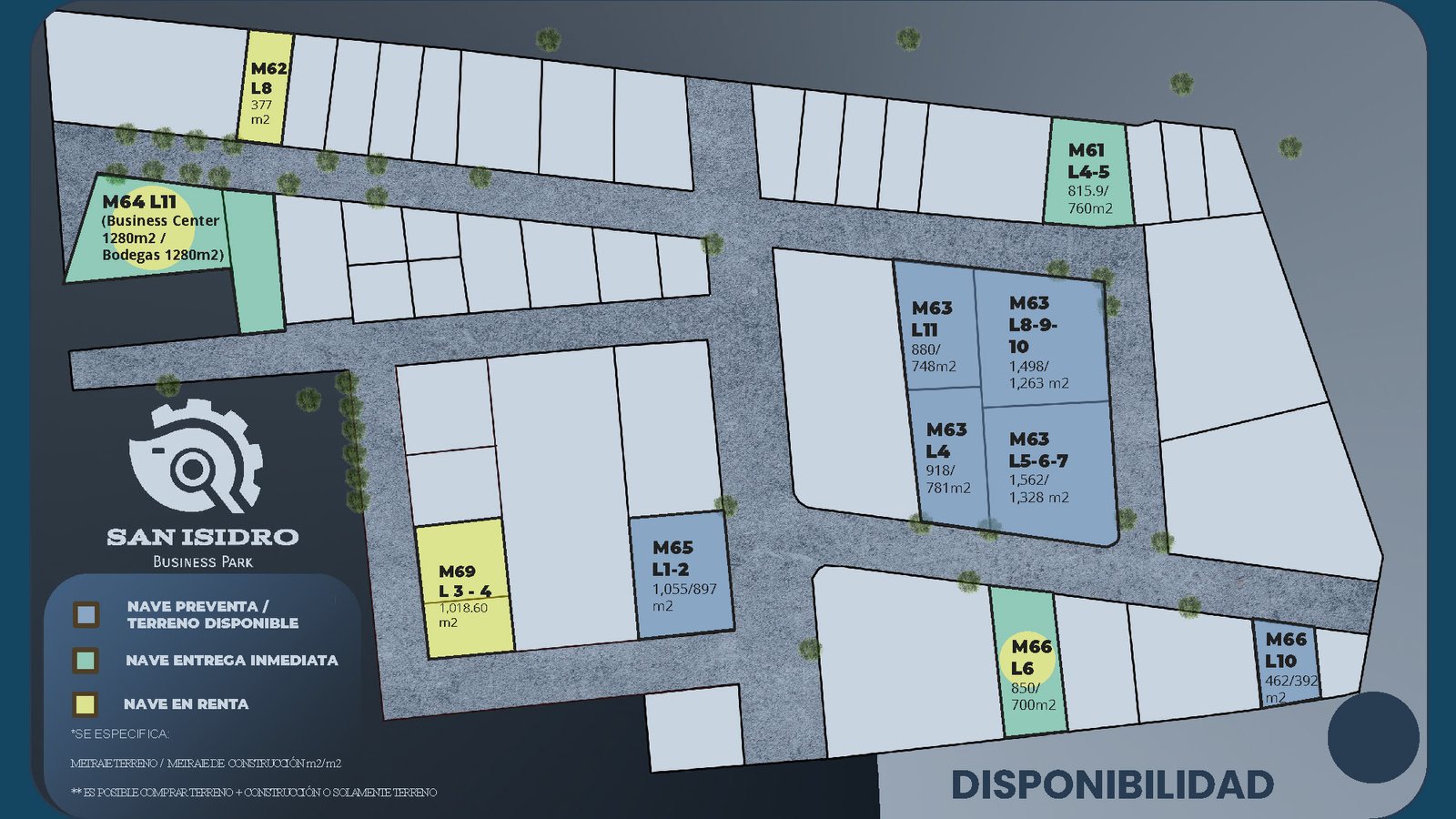 Mapa de disponibilidad de naves industriales